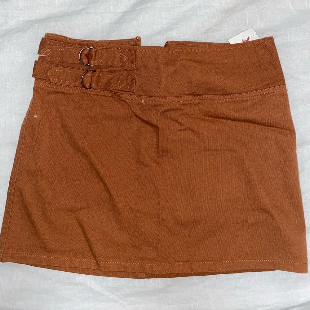 Brown Buckle Skirt